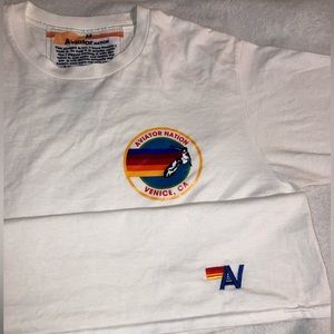aviator nation signature venice circle tee - white